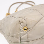 Prada Re-Nylon Beige Canvas Shoulder Bag (Pre-Owned)