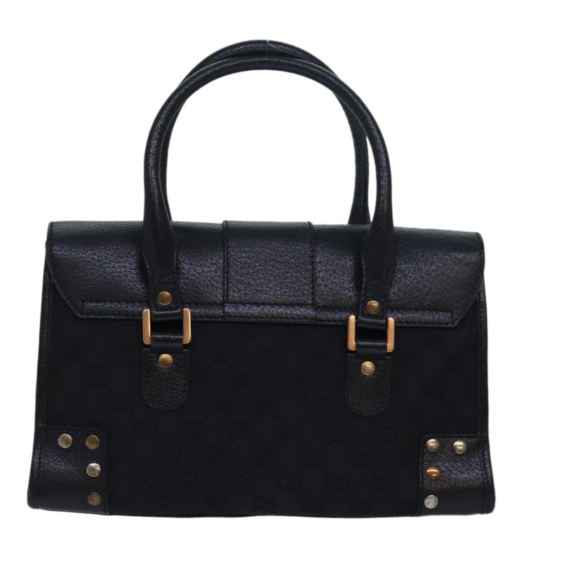 Gucci Gg Canvas Black Canvas Handbag (Pre-Owned)