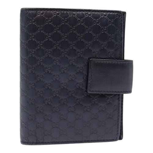 Gucci Guccissima Navy Leather Wallet  (Pre-Owned)