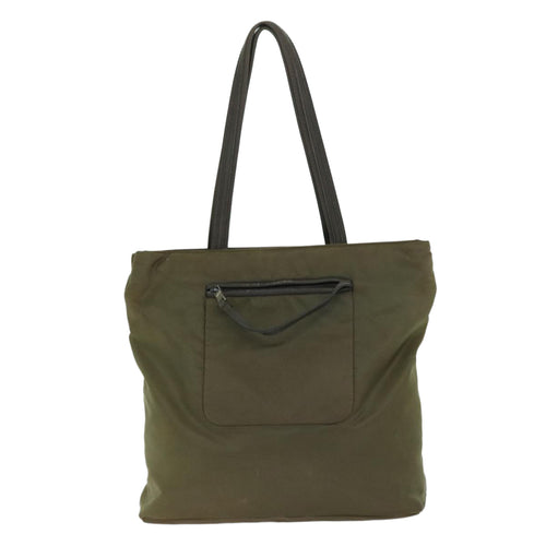 Prada Tessuto Khaki Synthetic Tote Bag (Pre-Owned)