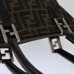 Fendi Zucca Brown Canvas Handbag (Pre-Owned)