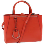 Fendi 2Jours Orange Leather Handbag (Pre-Owned)