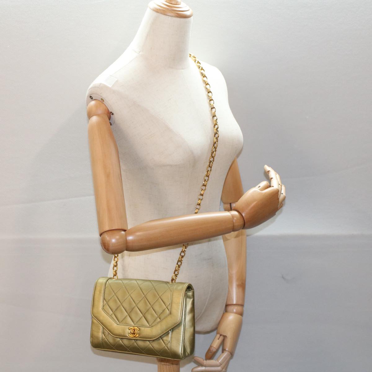 Chanel Gold Pony-Style Calfskin Shoulder Bag (Pre-Owned)