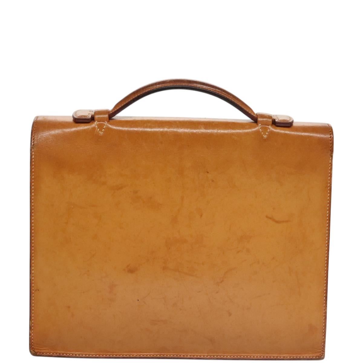 Hermès Sac À Dépèches Camel Leather Briefcase Bag (Pre-Owned)