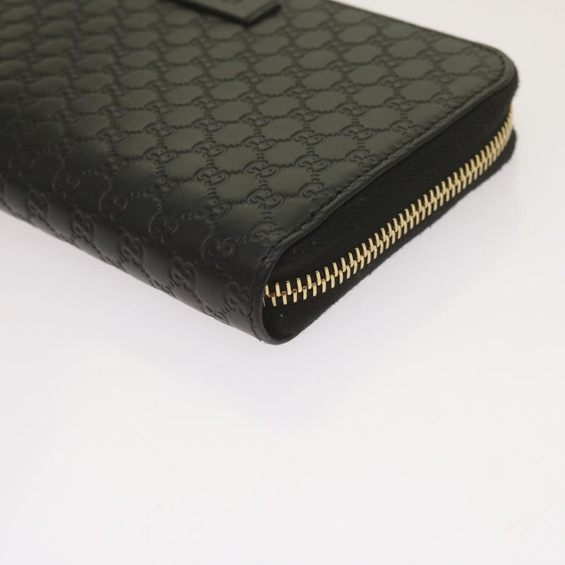 Gucci Guccissima Black Leather Wallet  (Pre-Owned)