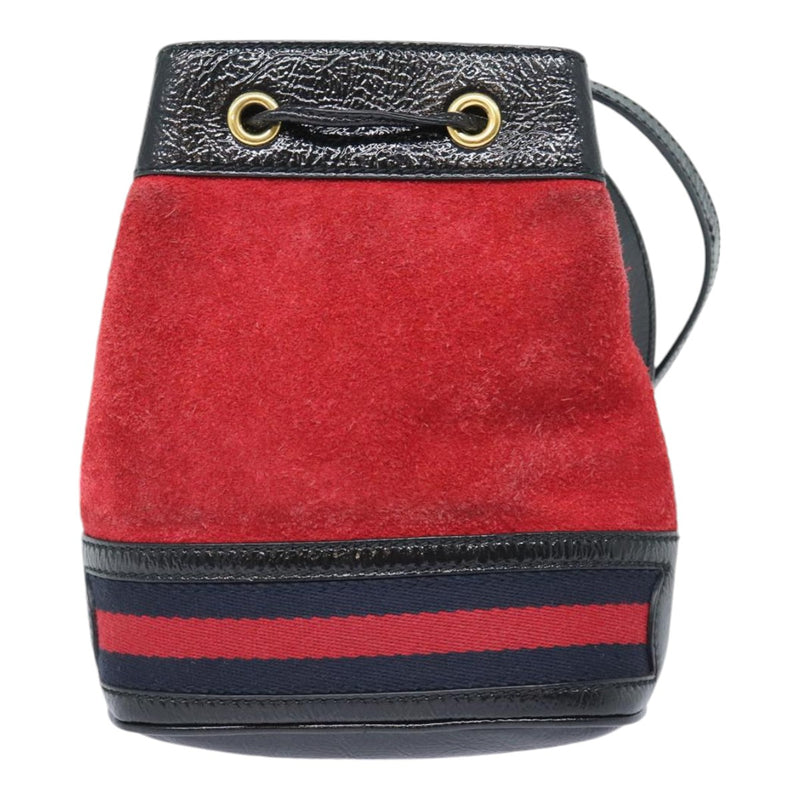 Gucci Ophidia Red Suede Shoulder Bag (Pre-Owned)