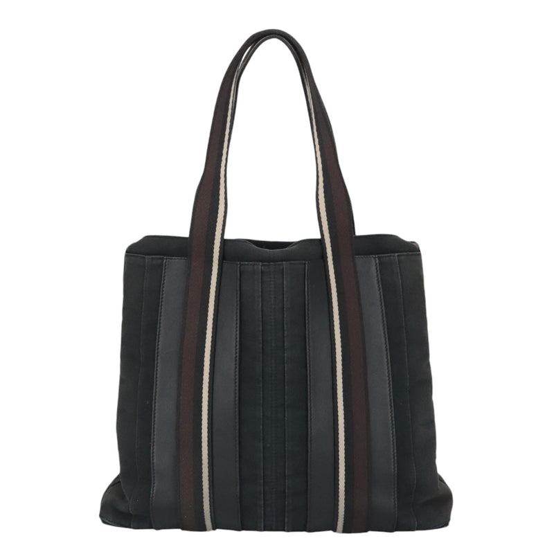 Hermès Troca Black Canvas Tote Bag (Pre-Owned)