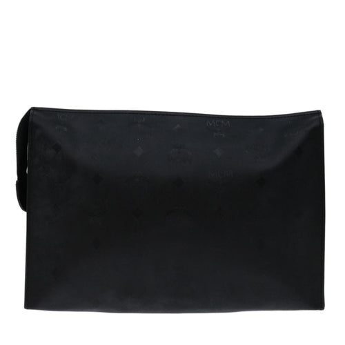 MCM Visetos Black Canvas Clutch Bag (Pre-Owned)