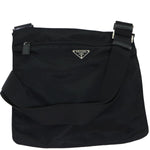 Prada Tessuto Black Synthetic Shoulder Bag (Pre-Owned)