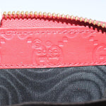 Gucci Gg Supreme Red Leather Wallet  (Pre-Owned)