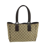 Gucci Gg Canvas Beige Canvas Handbag (Pre-Owned)