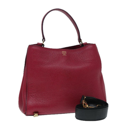 MCM Burgundy Leather Handbag (Pre-Owned)