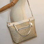 Coach Signature Beige Canvas Tote Bag (Pre-Owned)