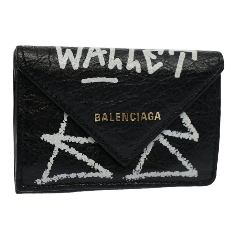 Balenciaga Black Leather Wallet  (Pre-Owned)