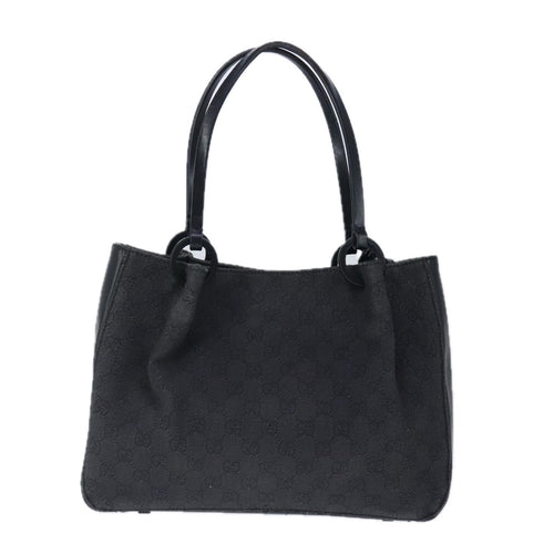 Gucci Cabas Black Canvas Tote Bag (Pre-Owned)