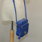 MCM Visetos Blue Canvas Shoulder Bag (Pre-Owned)