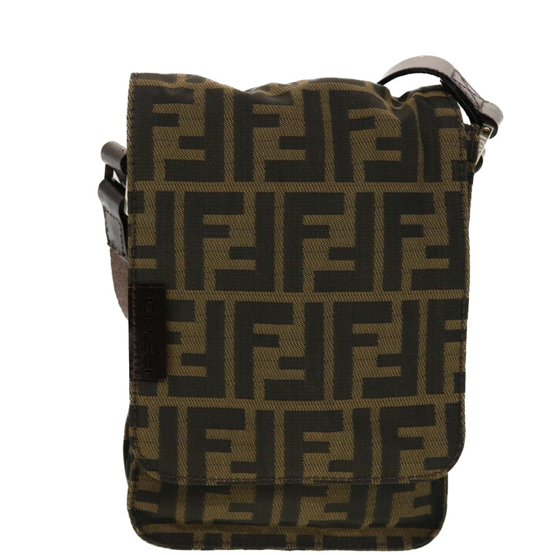 Fendi Brown Canvas Shoulder Bag (Pre-Owned)