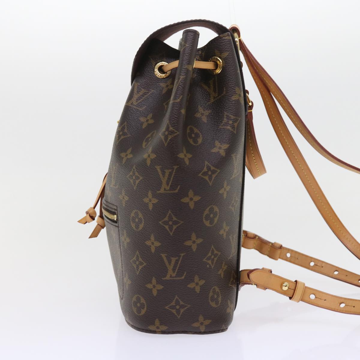 Louis Vuitton Montsouris Brown Canvas Backpack Bag (Pre-Owned)