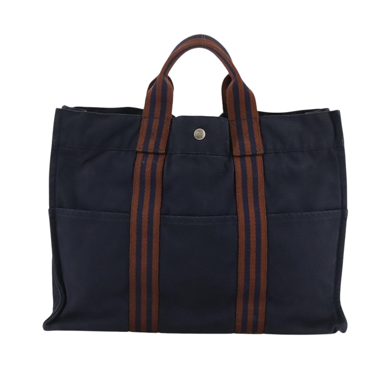 Hermès Toto Navy Canvas Tote Bag (Pre-Owned)