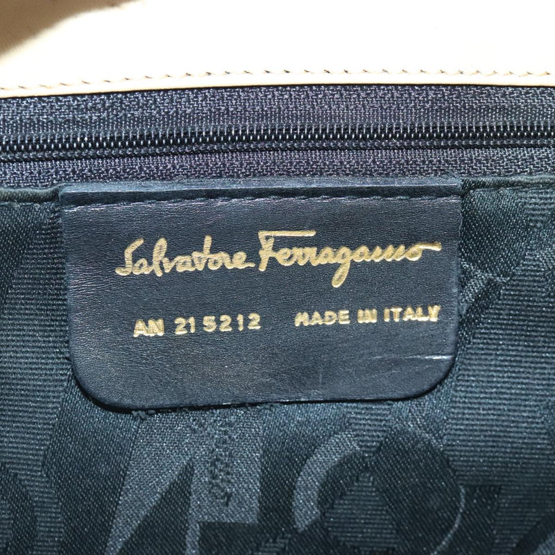 Salvatore Ferragamo Beige Leather Shoulder Bag (Pre-Owned)