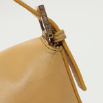 Fendi Baguette Beige Leather Shoulder Bag (Pre-Owned)