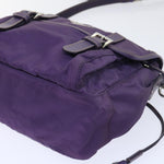 Prada Tessuto Purple Synthetic Shoulder Bag (Pre-Owned)