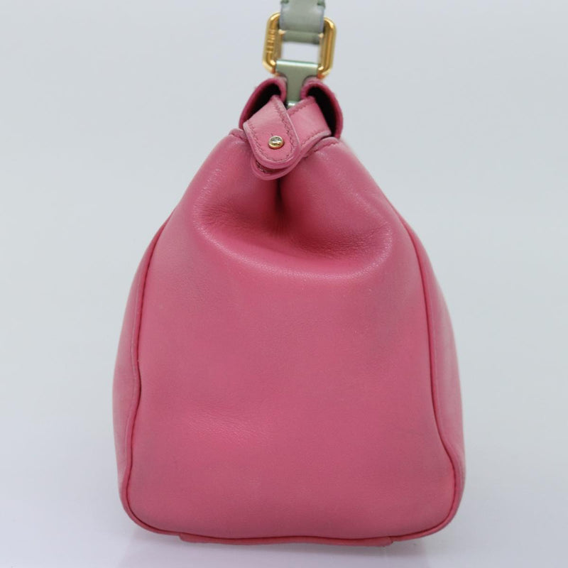 Fendi Peekaboo Pink Leather Handbag (Pre-Owned)