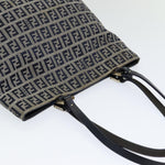 Fendi Zucchino Navy Canvas Handbag (Pre-Owned)