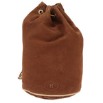 Hermès Polochon Mimil Brown Canvas Backpack Bag (Pre-Owned)