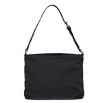 Fendi Zucca Black Canvas Shoulder Bag (Pre-Owned)