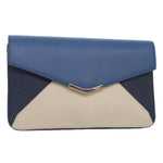 Fendi 2Jours Blue Leather Clutch Bag (Pre-Owned)