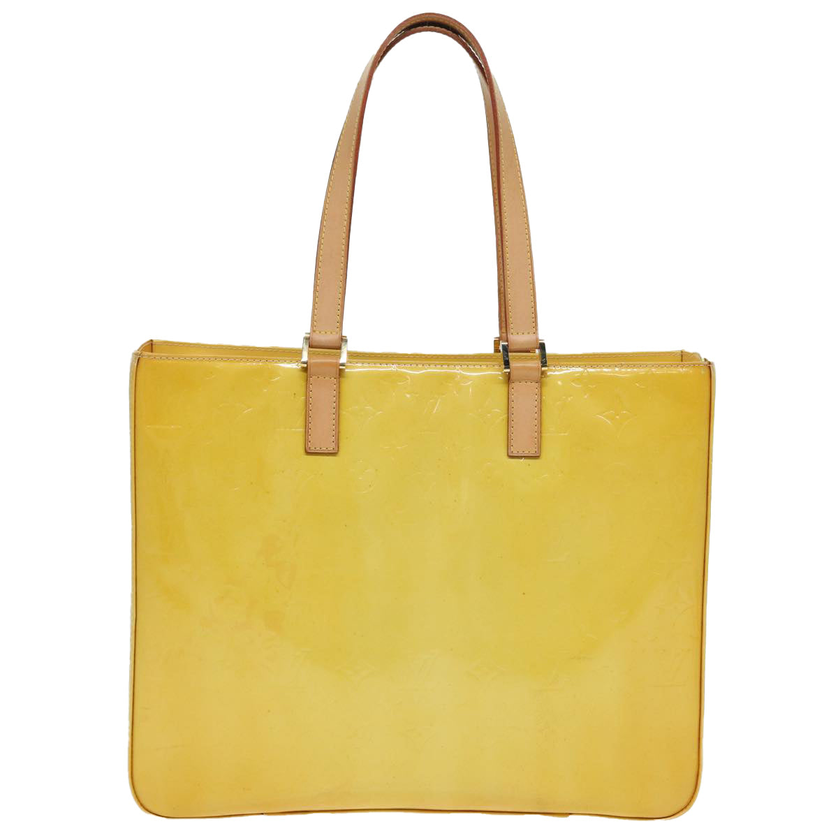 Louis Vuitton Columbus Yellow Patent Leather Tote Bag (Pre-Owned)