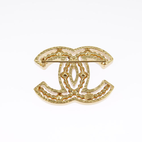 Chanel Coco Mark Gold Gold Plated Brooch Jewelry (Pre-Owned)