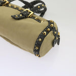 Fendi Selleria Beige Canvas Handbag (Pre-Owned)