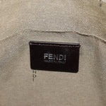 Fendi Zucca Beige Canvas Shoulder Bag (Pre-Owned)