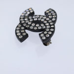 Chanel Coco Mark Black Metal Brooch Jewelry (Pre-Owned)