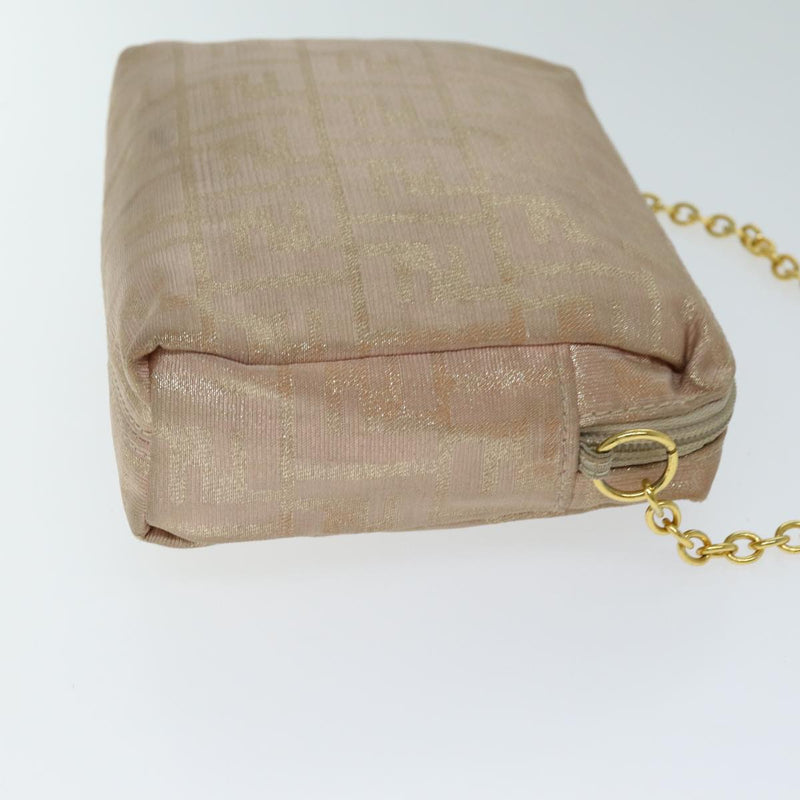 Fendi Zucca Pink Canvas Shoulder Bag (Pre-Owned)