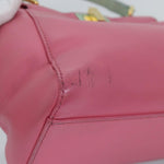 Fendi Peekaboo Pink Leather Handbag (Pre-Owned)