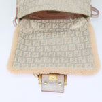 Fendi Zucchino Beige Canvas Shoulder Bag (Pre-Owned)