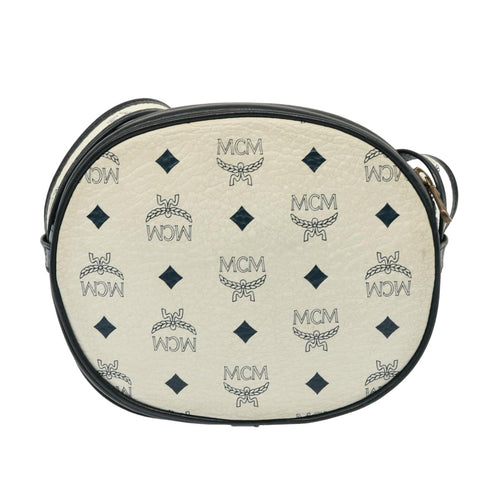 MCM Visetos White Canvas Clutch Bag (Pre-Owned)