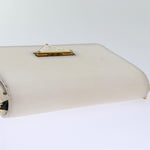 Prada Saffiano Beige Leather Shoulder Bag (Pre-Owned)