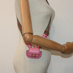 Fendi Baguette Pink Leather Clutch Bag (Pre-Owned)