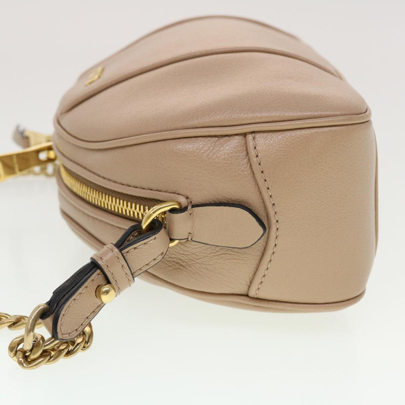 Miu Miu Beige Leather Shoulder Bag (Pre-Owned)