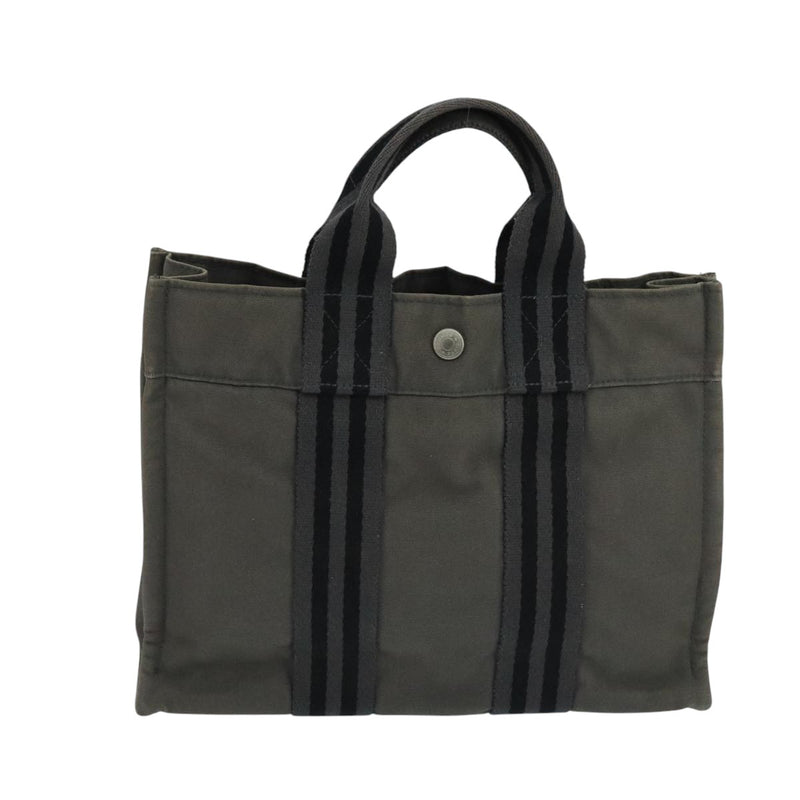 Hermès Herline Black Canvas Tote Bag (Pre-Owned)