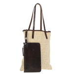 Fendi Beige Canvas Tote Bag (Pre-Owned)