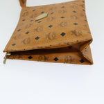 MCM Visetos Brown Canvas Clutch Bag (Pre-Owned)