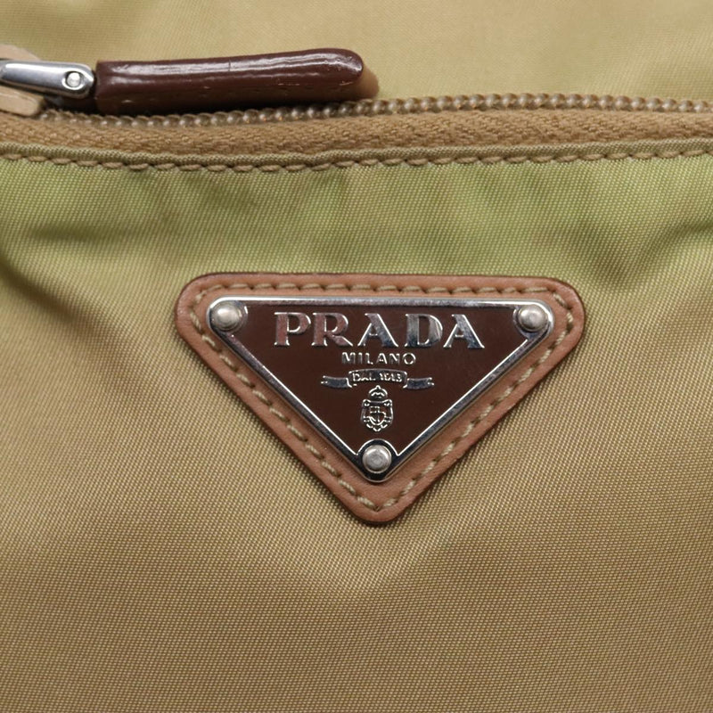 Prada Tessuto Khaki Synthetic Handbag (Pre-Owned)