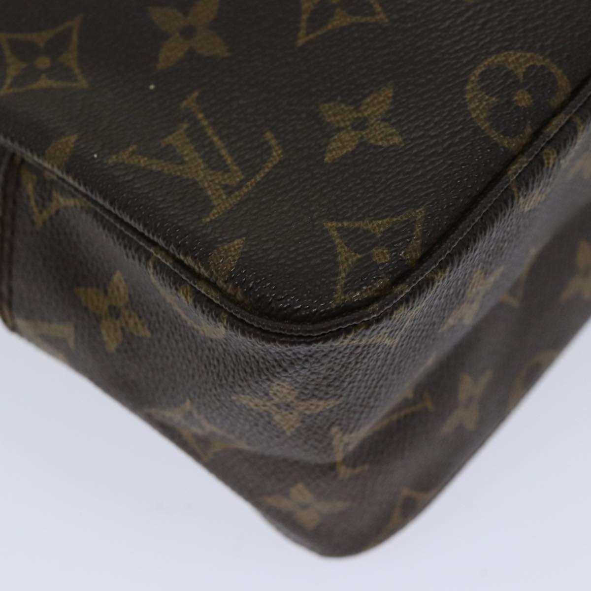 Louis Vuitton Trousse Toilette 28 Brown Canvas Clutch Bag (Pre-Owned)