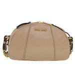 Miu Miu Beige Leather Shoulder Bag (Pre-Owned)