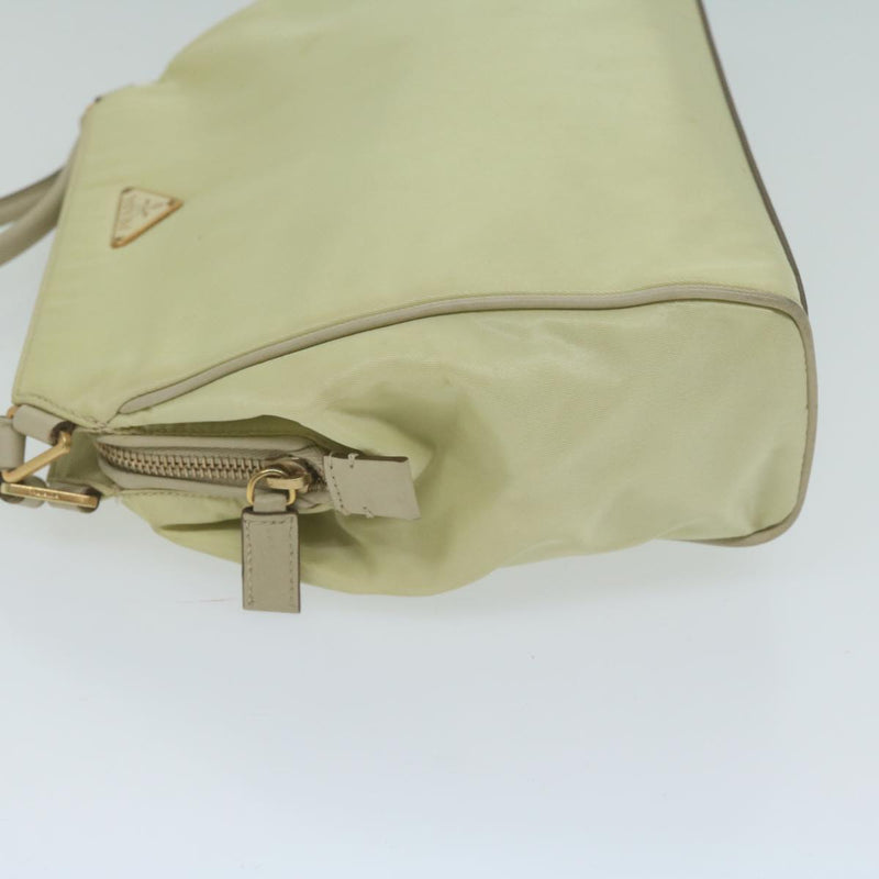 Prada Tessuto Beige Synthetic Handbag (Pre-Owned)